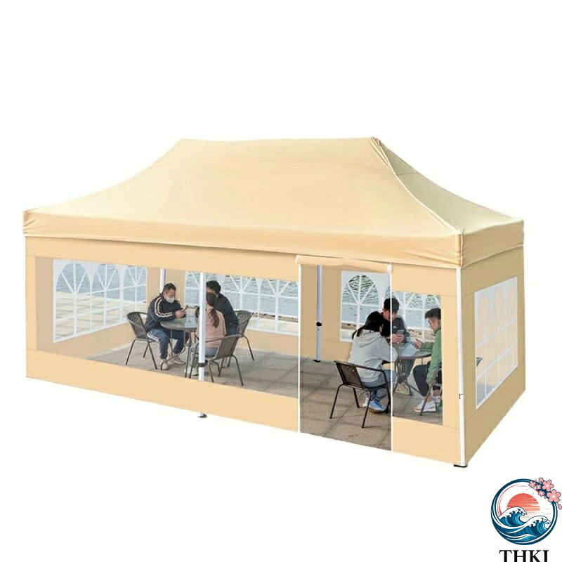 【全品2点で5%OFF】ワンタッチタープテント サイドシート4枚付き 3m/4.5m/6m 大型 ワンタッチテント 高さ3段階調節 強化版タープテント キャンプ タープ レクタタープ 海 バーベキュー 防災 運動会 おしゃれ 日除け 簡単取り付け テント キャンプ用品 商用