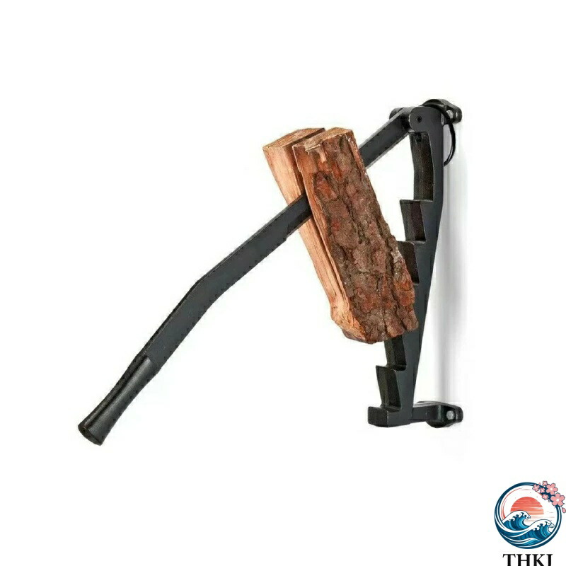 【全品2点で5%OFF】壁掛け薪割り機 薪割り台 屋内または屋外薪割り機 ウッドスプリッターウォールマウント ネジ付き薪薪割り機 薪ログスプリッター 炭素鋼素材 防錆 省力 鋭利で耐摩耗性 焚火、キャンプ、バーベキュー、屋外集会用