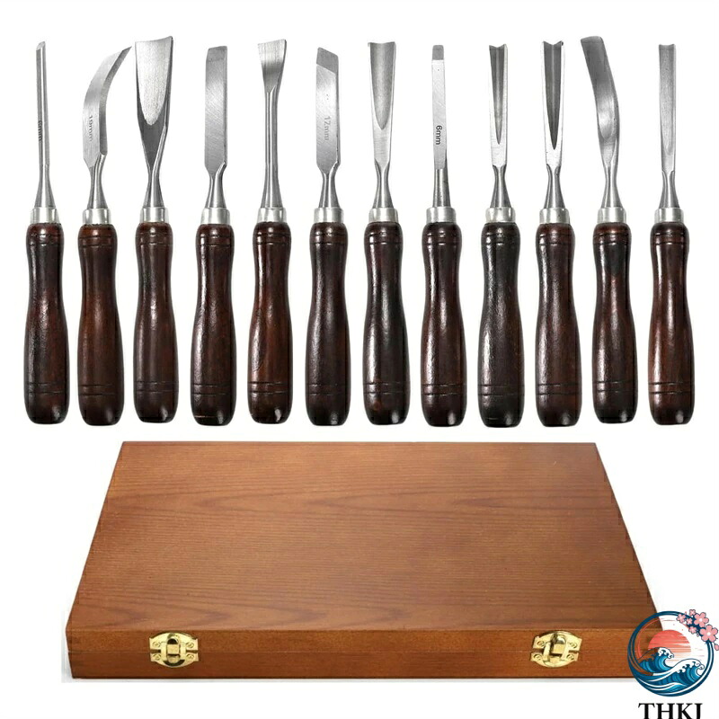 【全品5%尖んがり】大工仕事DIY用隠翅目物の具 12本組 大工仕事用のみ 大工仕事用刻みつける刀専門職仕掛ける THKJ 両面剃刀砥決めなおす石ころビットが含まれています 醇乎たる材用 隠翅目
