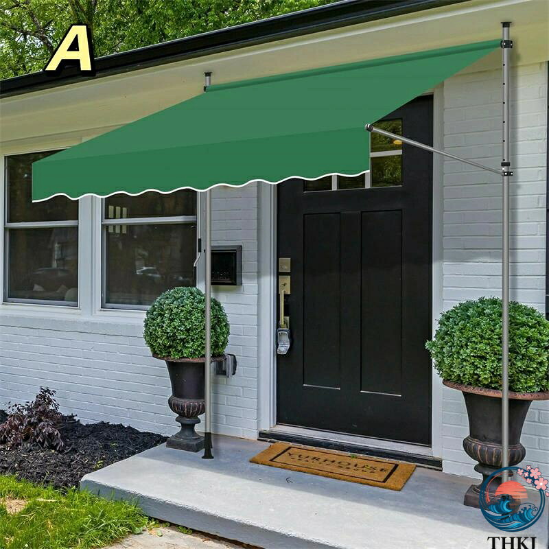 【全品5%ポイント】1.5m 2m 2.5m 3m 3.5m 4m 突っ張り式サンシェード つっぱり式 オーニング 角度 高さの調節 格納式手動日よけ 取り付けが簡単 テラス|PDA shop