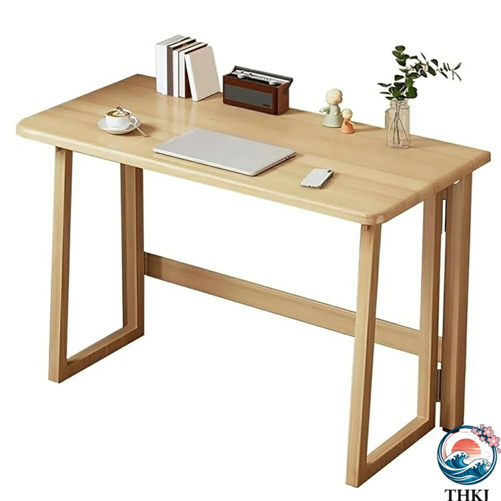 【全品2点で5%OFF】折りたたみデスク 天然竹製 組立不要 完成品 ポータブルデスク 勉強用学生用ライティングデスク 小型ホームオフィスデスク 省スペース 耐荷重 作業台 アウトドア使用可能(ウォルナット色 80cm)