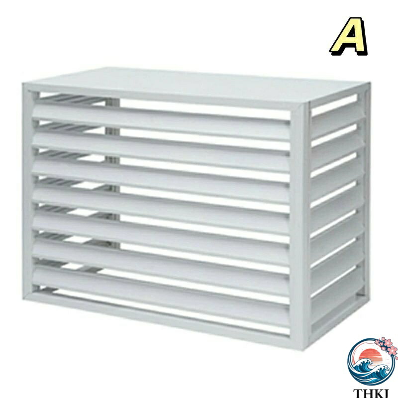 【全品5%ポイント】アルミ製 室外機カバー 全18種 大型タイプ 排気ルーバー 高さ150cm×幅120cm×奥行70cm アルミエアコンカバー 120*70*150CM 灰色 4面|PDA shop