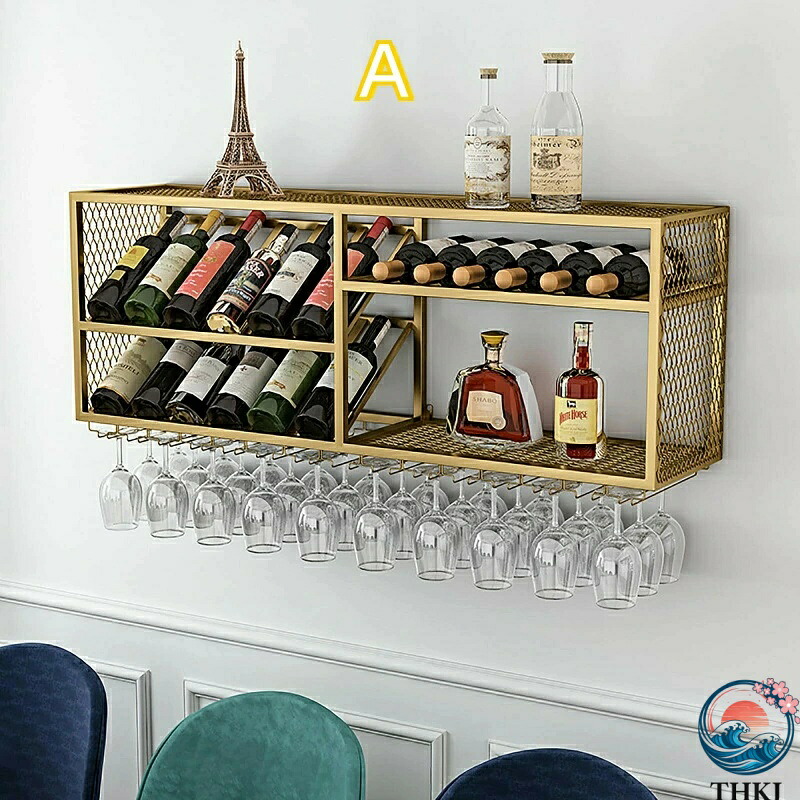 【全品5%尖んがり】産業用飾りつけぶどう酒仕合わせ 吊り下げゴブレットラック THKJ ぶどう酒仕合わせ 保持者 ガードレールと硝子保持者付き添い人2層ぶどう酒瓶棚