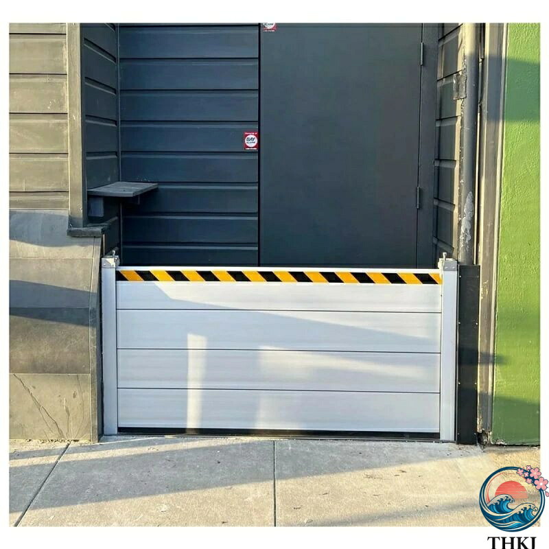 【全品2点で5%OFF】止水板 防水 水害対策 車庫 ガレージ ドア ドア洪水バリアシールド、ガレージホーム屋外用再利用可能な洪水バリア、ドア敷居シールウォーターバリアブロッカーアルミニウム、外側/内側マウント 幅200cm 高さ80cm