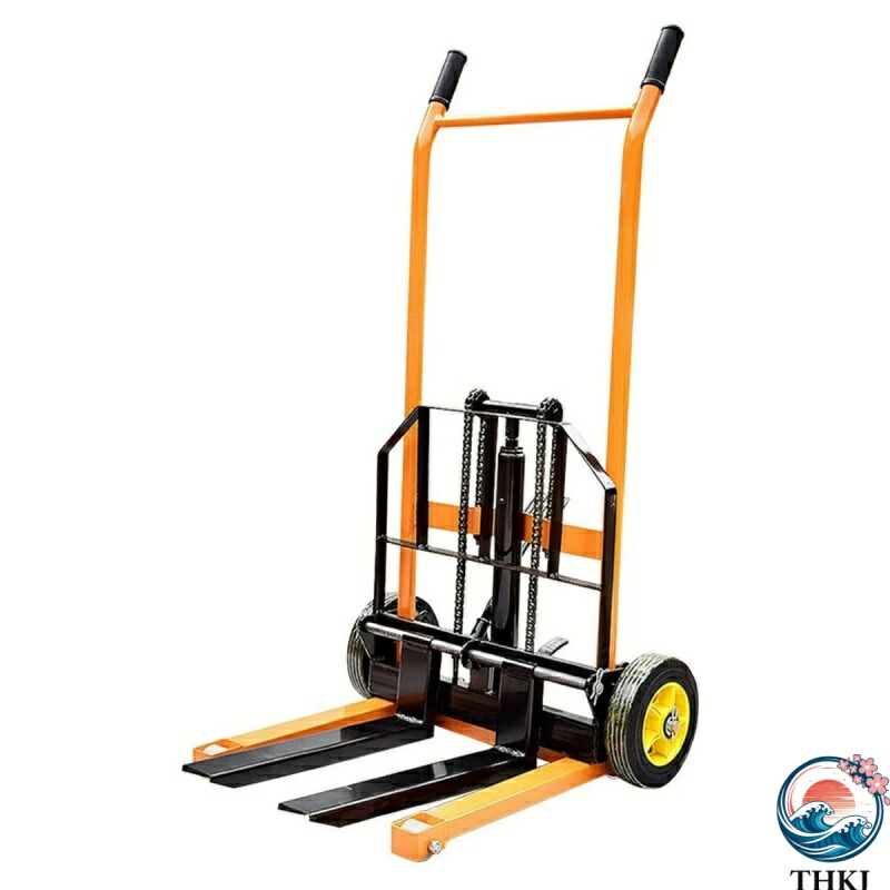【全品5%尖んがり】お手てフォークリフト お手て昇降機 積み上げる200kg 昇降60粍-900粍 THKJ 民俗音楽長さ470粍 ご機嫌手合い お手て調色板 油圧ペダル式 手動式