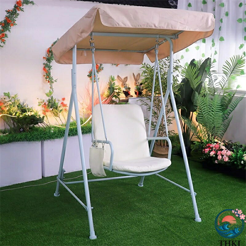 【全品2点で5%OFF】ブランコ 屋外 2人乗り 幅135×奥行113×高さ160cm 屋根付き クッション座面 ポルド 自立式ブランコ 大人用 子供 おしゃれ ベンチスイング 大型 おもちゃ 遊具 2人用 屋外遊具 子供用 (グリーン 2人乗り(幅135×奥行113×高さ160cm))