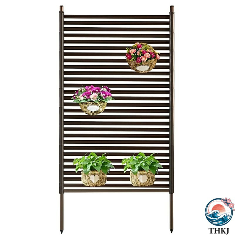 【全品2点で5%OFF】フェンス 屋外 目隠しフェンス 幅120cm 高さ180cm 2枚セットガーデニング フェンス ラティス 置くだけ 屋外 簡単設置 庭 目隠し 後付け 花壇フェンス 金網フェンス ガーデンラティス (ブラウン 2枚セット：幅120×高さ180cm)