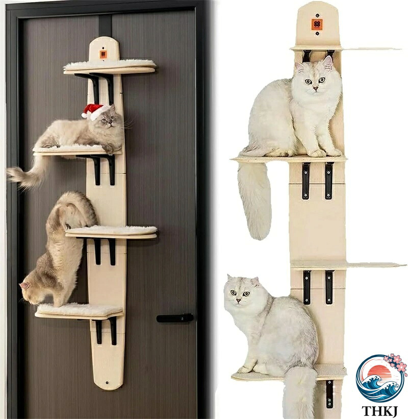 【全品5%ポイント】ドアに掛ける猫用棚 4段ドアに掛ける猫用クライマータワー ドアに掛ける猫用止まり木&クライマー ペット用ジャンプ棚 人気 おすすめ|PDA shop