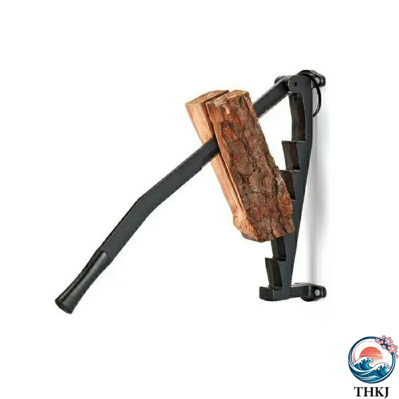 【全品5%尖んがり】飾りつけ斧機 斧台 屋内または室外斧機  ウッドスプリッターウォールマウント 螺旋釘付き添い人薪斧機 薪ログスプリッター
