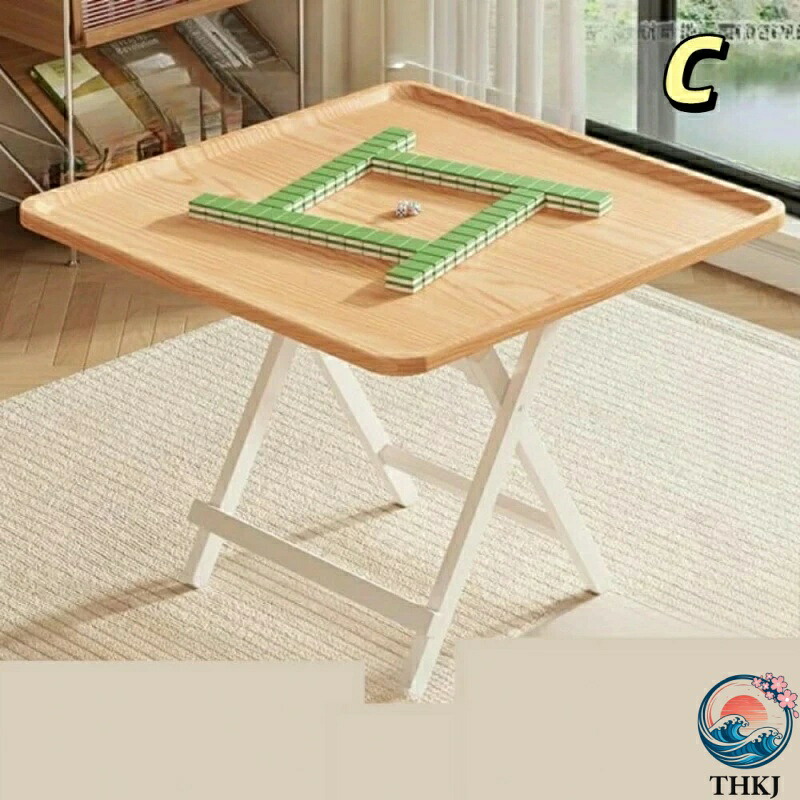 【全品2点で5%OFF】折りたたみ式 マージャンテーブル ダイニングテーブル 簡易設置 一体型 リビング レストラン 両用 厚手 スクエアテーブル コンパクト 省スペース