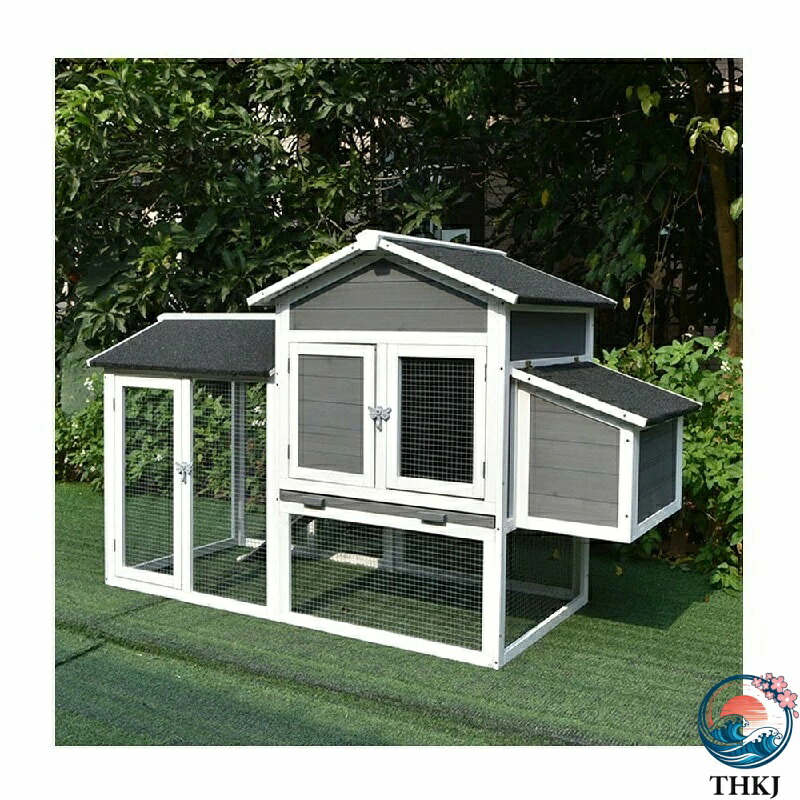 ケージ木製鶏小屋屋外鳥かご 大型チキン小屋ウサギ小屋産卵 アウトドア 家禽ケージ6羽の鶏用の大きな鶏小屋換気ドアと取り外し可能なトレイ付きの小動物ペットハウスマルチドアデザイン 滑り止め階段 防雨 組み立て簡単複数のドア付き トレー付き ワイヤーメッシュ家庭用 43,311円