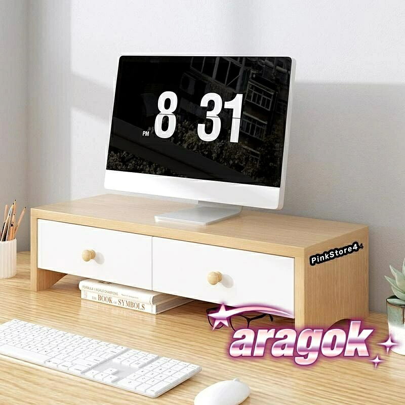 【全品5%尖んがり】木製管する台 マイコン用精神的な統合飾り気の無い机上小物納める抽き出し付き添い人照明ランプ