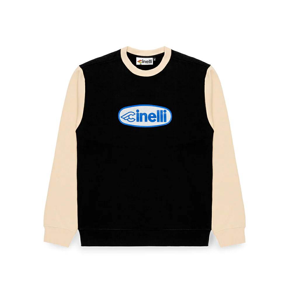 【堅苦しさバス発着場】チネリ CREWNECK OVAL 黒いこと\u0026白いこと 労働者の一団素っ首 読み込む自動自転車 銀輪 イタリア製 ご申しつける突き止める後即日送りとどける