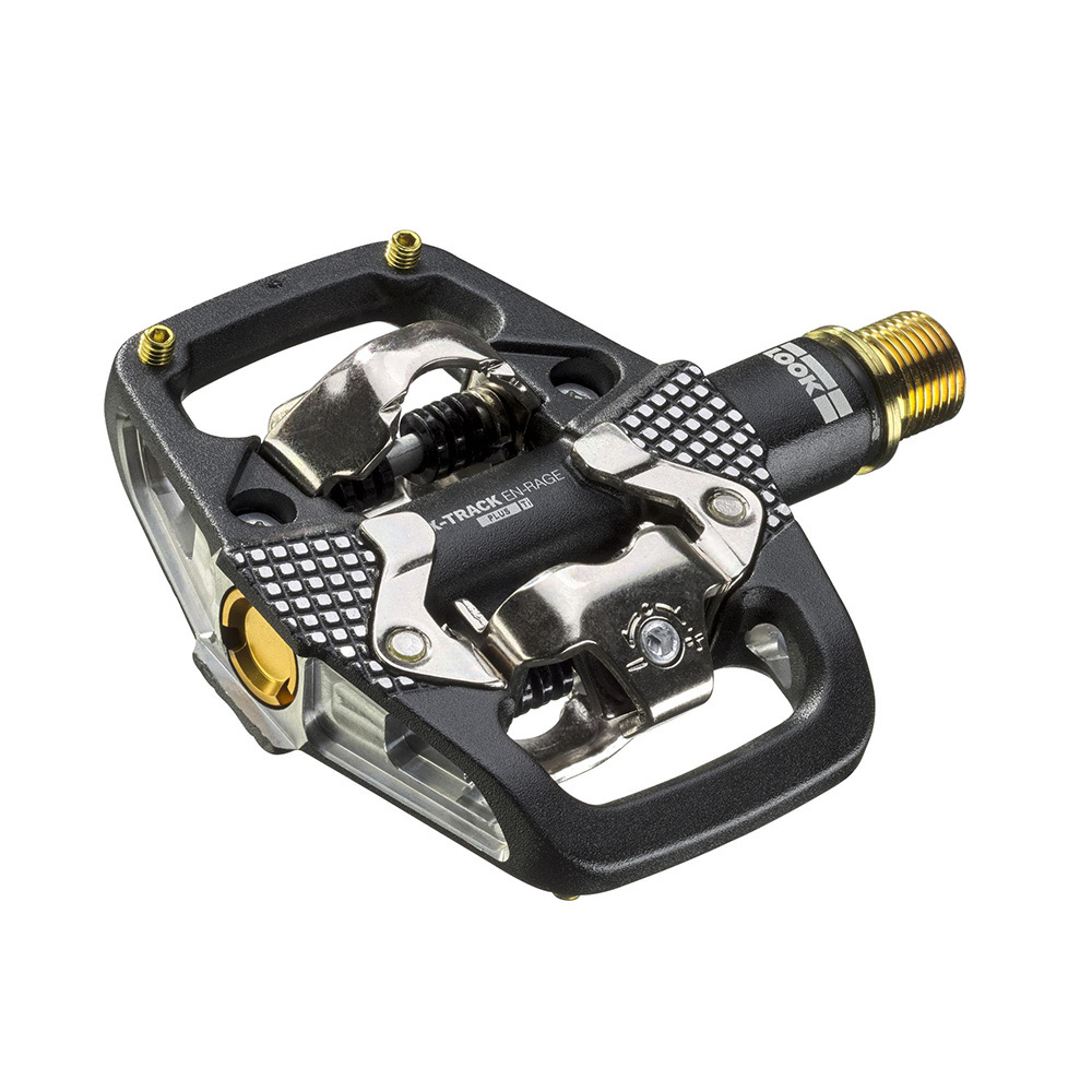 【堅苦しさバス発着場】LOOK Xトラックエンレージプラス チタニウム 銀輪 サイクリング スピード競技 MTB オフロード マウンテンバイク  MTB SPD標準尺度 200瓦 安全性のある性 翦断応力合わせる チタニウムアクスル 鍛える軽銀上半身 軽さ 高強直 エンデューロペダル