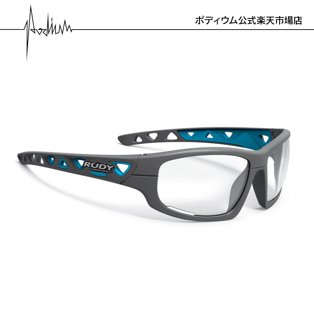 【百貨店SALE 50%オフ】【堅苦しさバス発着場】ルディプロジェクト エアグリップ  グレイマットフレーム フォトクリアレンズ 黒眼鏡 サイクリング 銀輪 イタリア製