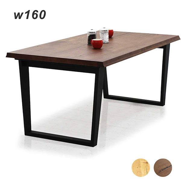 楽天市場】ダイニングテーブル 幅160cm 160x92 ニ本脚 食卓テーブル 4