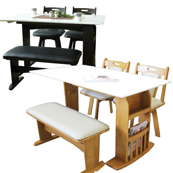 楽天市場】伸長式 鏡面テーブル 4点セット ダイニングセット