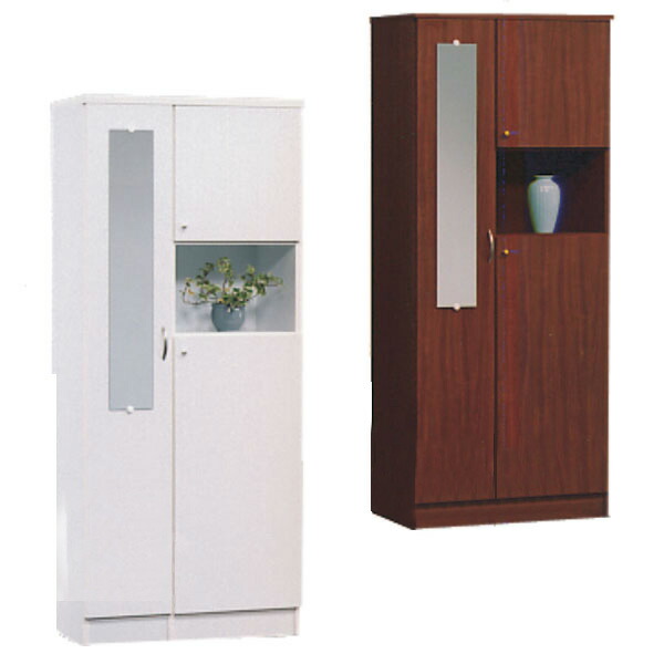 【マラソン期間中全品ポイント10倍】下駄箱 シューズボックス 靴箱 玄関収納 幅75cm ミラー付き ブラウン ホワイト 選べる2色 木製 ハイタイプ 完成品 送料無料