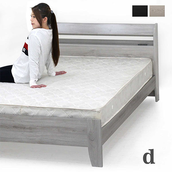 楽天市場】シングルベッド マットレス付き ベッド シングル グレー