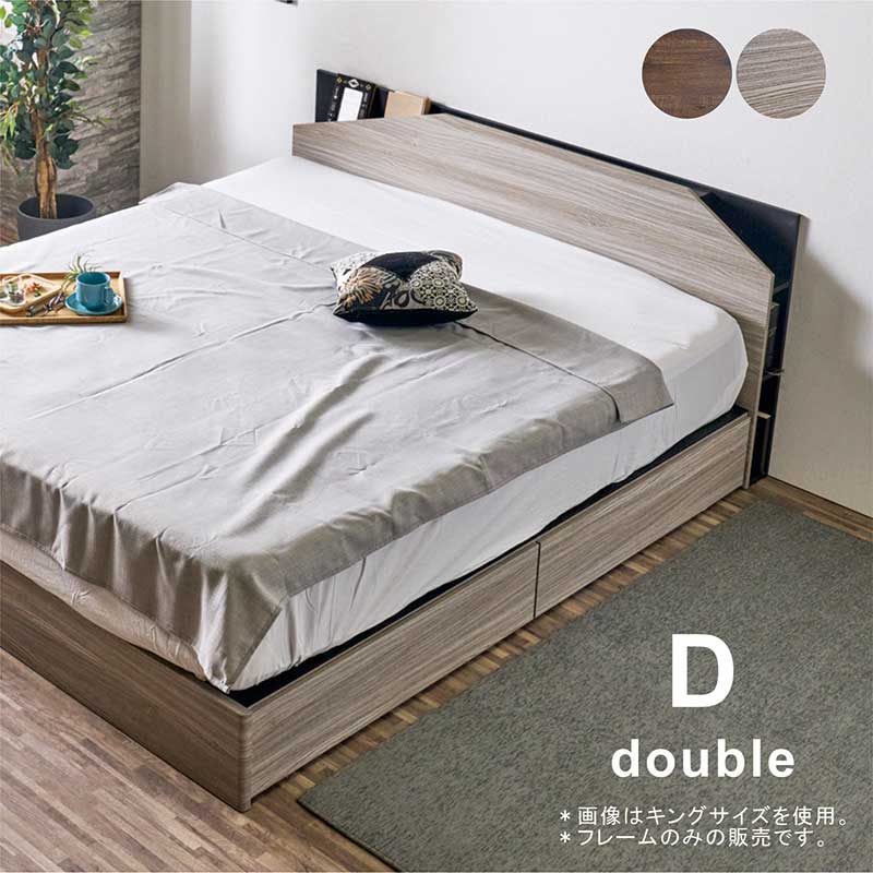 楽天市場】ダブルベッド フレーム すのこベッド ダブル 鏡面 白 宮付き