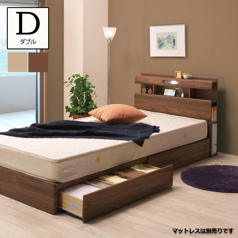 【楽天市場】引き出し付き シングルベッド 収納 ベッド 幅98cm LED 