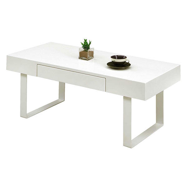 楽天市場 センターテーブル 鏡面 ホワイト 白 テーブル 引き出し付き 幅100cm 長方形 ローテーブル リビングテーブル フルオープンレール付き 光沢 ツヤ 艶 ピカピカ 鏡面仕上げ 100 45 おしゃれ シンプル モダン 送料無料 家具通販 ぴぃーす