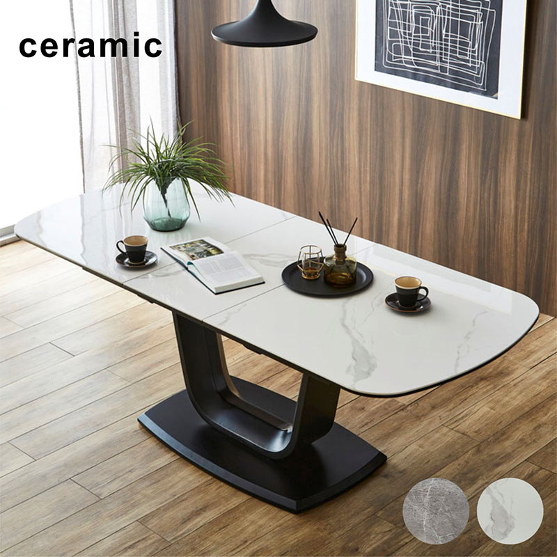大理石柄ダイニングテーブル　拡張式 楽天市場】伸長式ダイニングテーブル 6人掛け セラミック