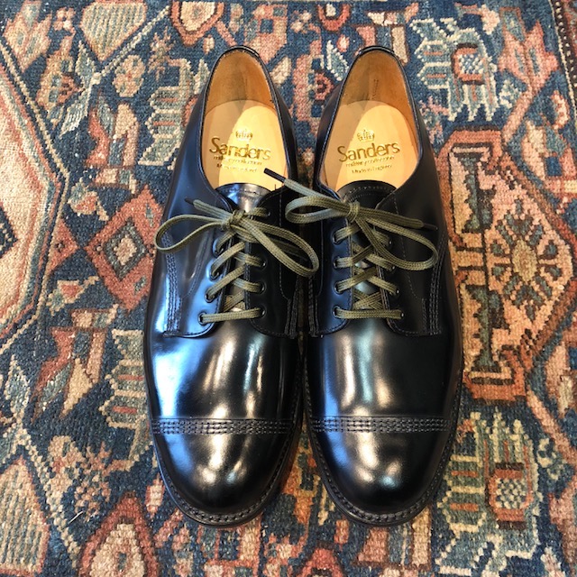 楽天市場 Sanders サンダースmilitary Collection Military Derby Shoe Black 革靴 レザーシューズ ミリタリーダービー メンズ Canvas