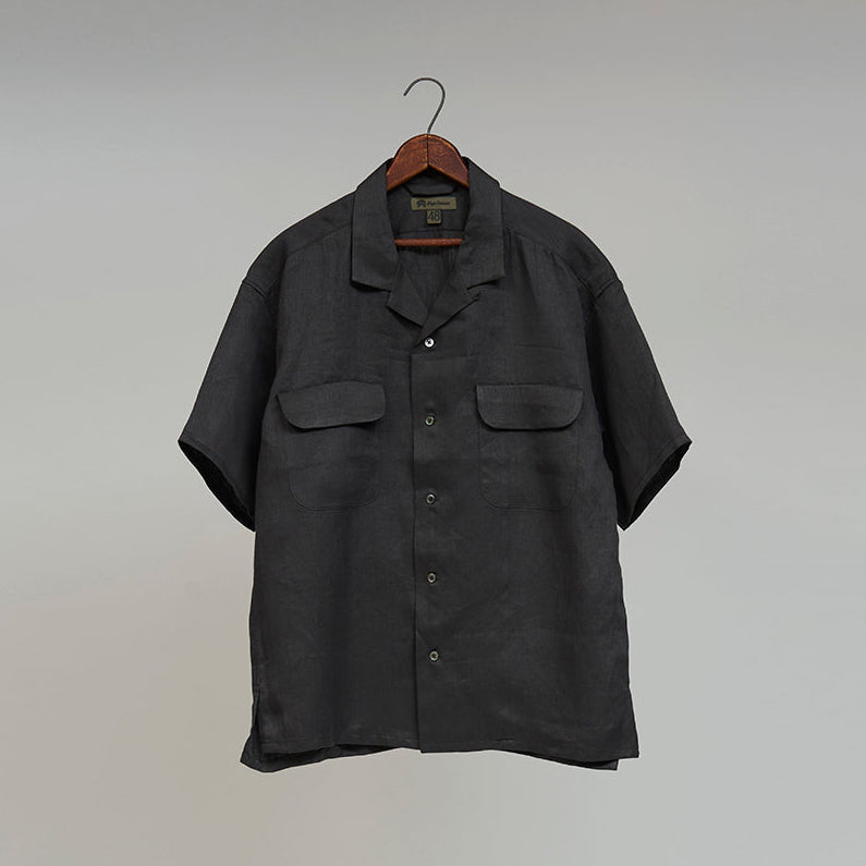 Nigel Cabourn ナイジェルケーボン OPEN COLLAR SHIRT - LINEN TWILL メンズ シャツ