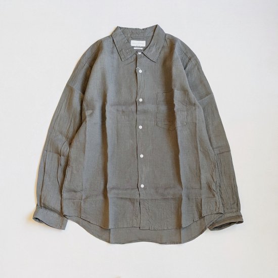 Manual Alphabet マニュアル アルファベット LOOSE FIT WRINKLE LINEN REGULAR COLLAR SHIRT シャツ トップス メンズ レディース
