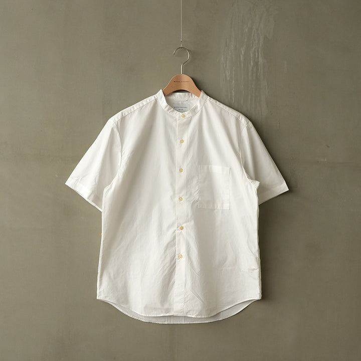 Manual Alphabet ハウツー物 英字LOOSE FITBAND COLLAR S/S SHIRT 半袖プルオーバーメンズ レディース