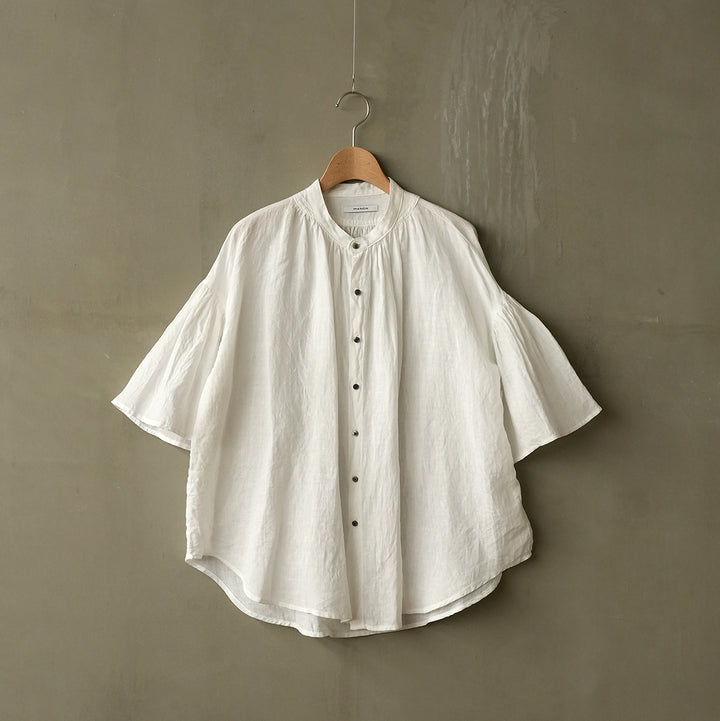 MANON マノン GATHER SLEEVE AMICAL SHIRT レディース ブラウス シャツ