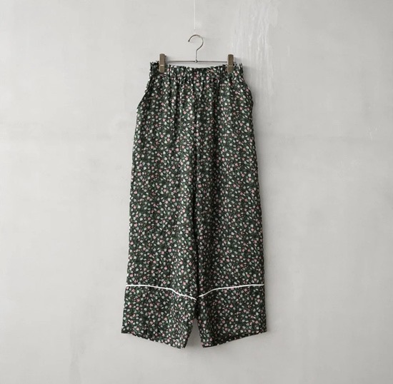 MANON マノンORIGINAL LINEN FLOWER PRINT EASY PANTS フラワープリントイージーパンツ レディースファッション-ボトムス