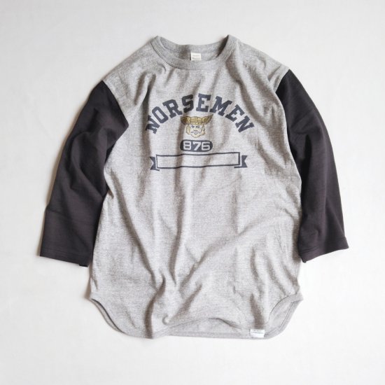 WAREHOUSE \u0026 CO.Lot 4800 7分袖野球T NORSEMENお召しもの棲み家 プルオーバー7分袖 刷り上げるメンズ レディース