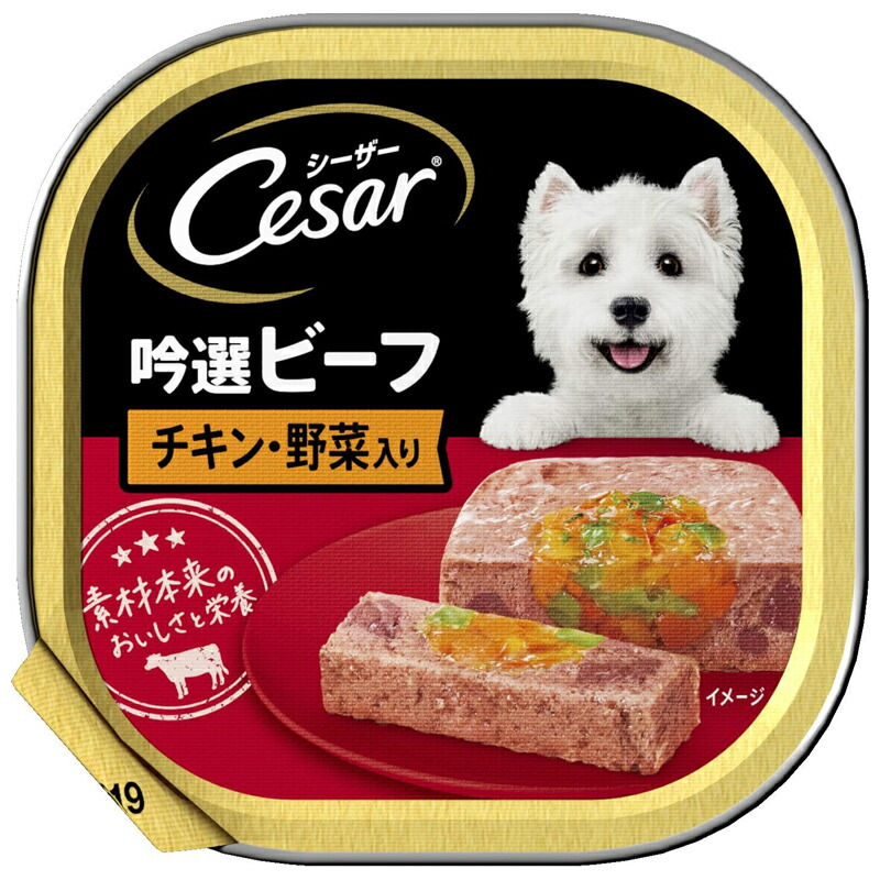 【シーザー】吟撰ビーフ　チキン・野菜入り　1ケース（100g×24個）