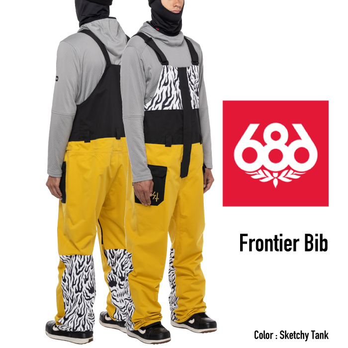 メール便送料無料対応可 22 23 686 Frontier Shell Bib Sketchy Tank Snowboards Wear シックスエイトシックス フロンティアシェルビブ スケッチータンク スノーボード ウエアー 日本正規品 予約商品 Fucoa Cl