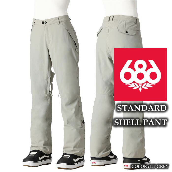 2024-25 686 STANDARD SHELL PANT Lt Grey シックスエイトシックス スノーボード ウェア パンツ レディース 24-25 2025 日本正規品
