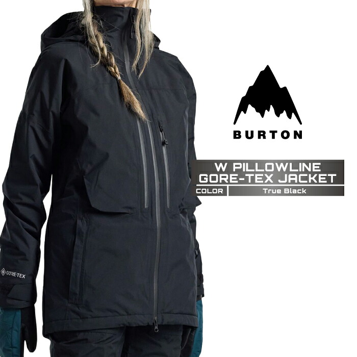 2024-25 BURTON Women's PILLOWLINE GORE-TEX JACKET True Black バートン ゴアテックス スノーボード ウェア ジャケット レディース 24-25 2025 日本正規品