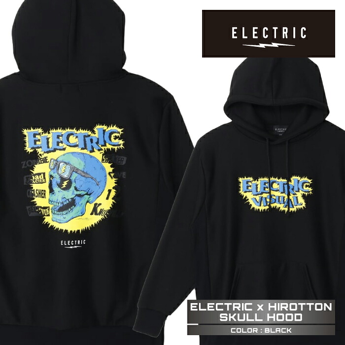 ELECTRIC ELECTRIC x HIROTTON SKULL HOOD 24FW エレクトリック スカル フード パーカー フーディー 日本正規品｜Woven