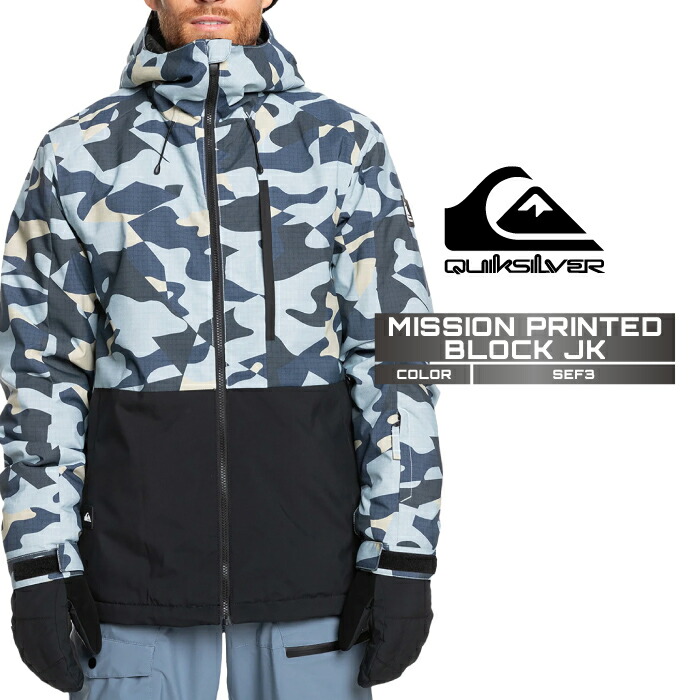 2024-25 QUIKSILVER MISSION PRINTED BLOCK JK SEF3 クイックシルバー スノーボード ウェア ジャケット メンズ レディース 24-25 日本正規品｜Woven 19,800円