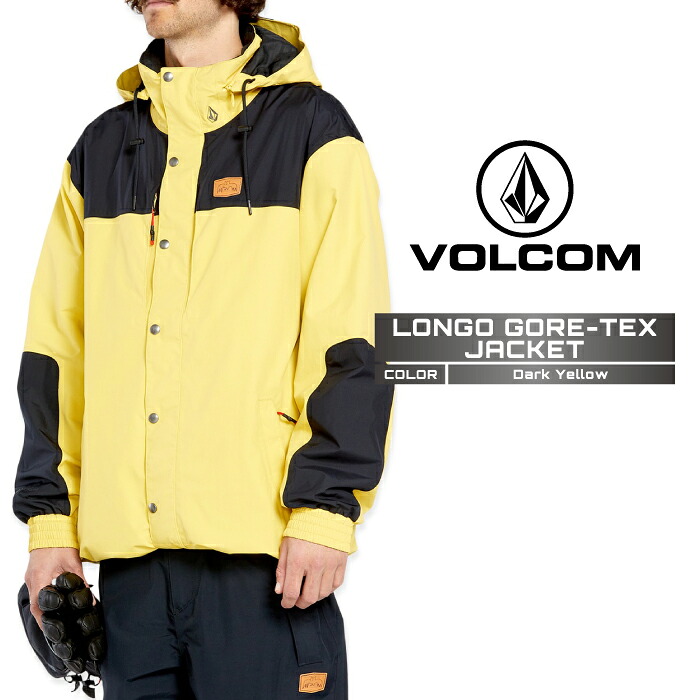 2024-25 VOLCOM LONGO GORE-TEX JACKET Dark Yellow ボルコム スノーボード ウェアー ジャケット ゴアテックス メンズ 24-25 2025 日本正規品