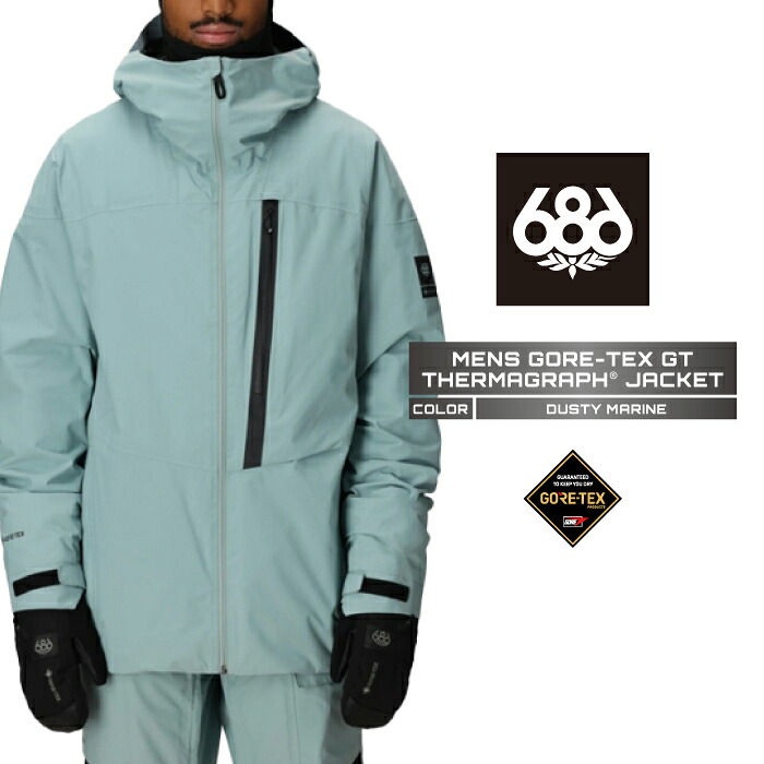 2025-26 686 MENS GORE-TEX GT THERMAGRAPH JACKET Dusty Marine シックスエイトシックス スノーボード ウェア ジャケット メンズ 25-26 日本正規品｜Woven