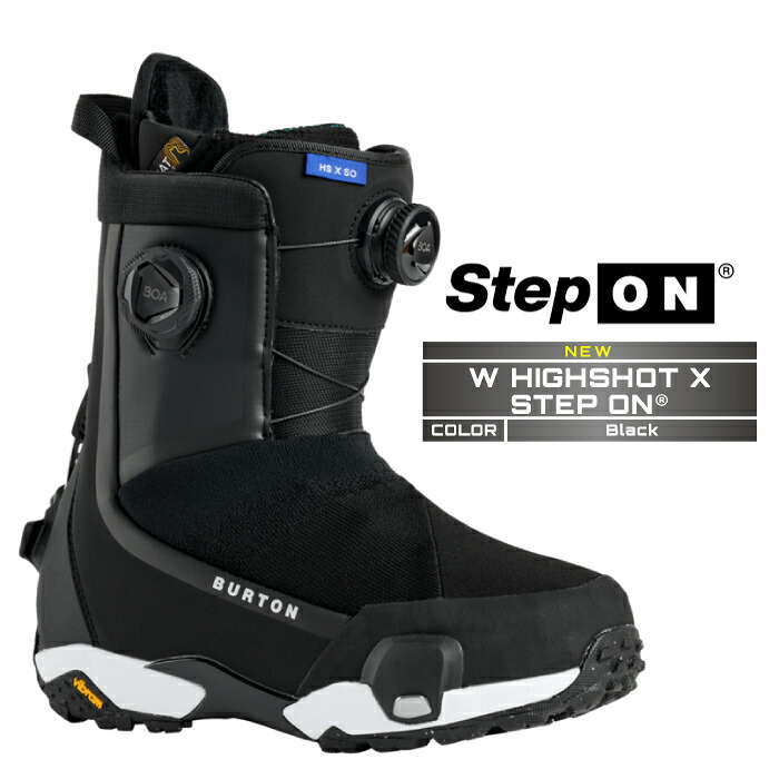 2025-26 BURTON WOMEN'S HIGHSHOT X STEP ON WIDE Black バートン ハイショット エックス ステップオン スノーボード ブーツ レディース 日本正規品 25-26