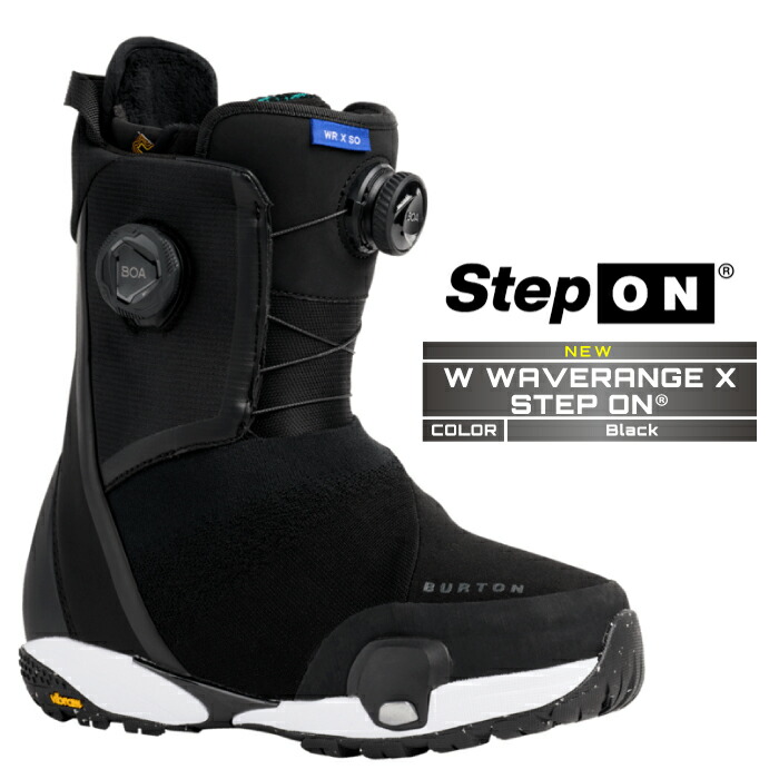 2025-26 BURTON WOMEN'S WAVERANGE X STEP ON WIDE Black バートン ウェーブレンジ エックス ステップオン スノーボード ブーツ レディース 日本正規品 25-26