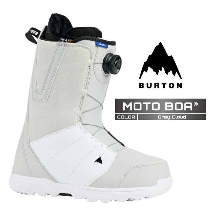 2025-26 BURTON MEN'S MOTO BOA WIDE Gray Cloud バートン モト ボア スノーボード ブーツ メンズ 日本正規品 25-26