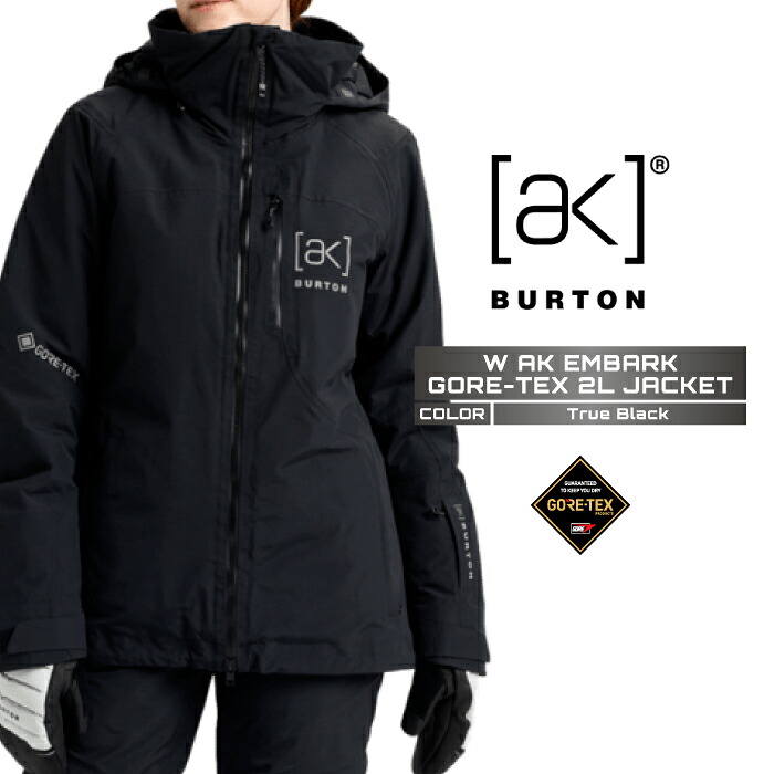 2025-26 BURTON WOMEN'S AK EMBARK GORE-TEX 2L JACKET True Black バートン ゴアテックス スノーボード ウェア ジャケット レディース 25-26 日本正規品