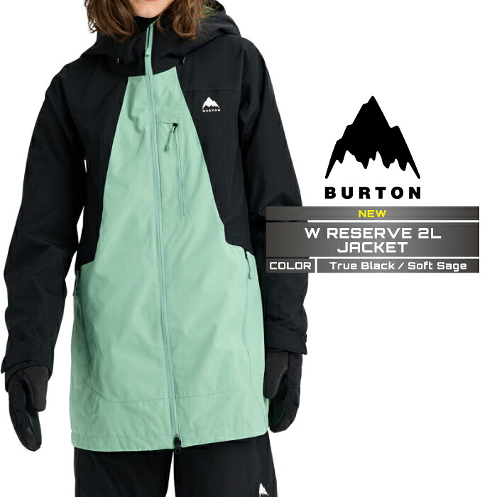 2025-26 BURTON WOMEN'S RESERVE 2L JACKET True Black Soft Sage バートン スノーボード ウェア ジャケット レディース 25-26 日本正規品