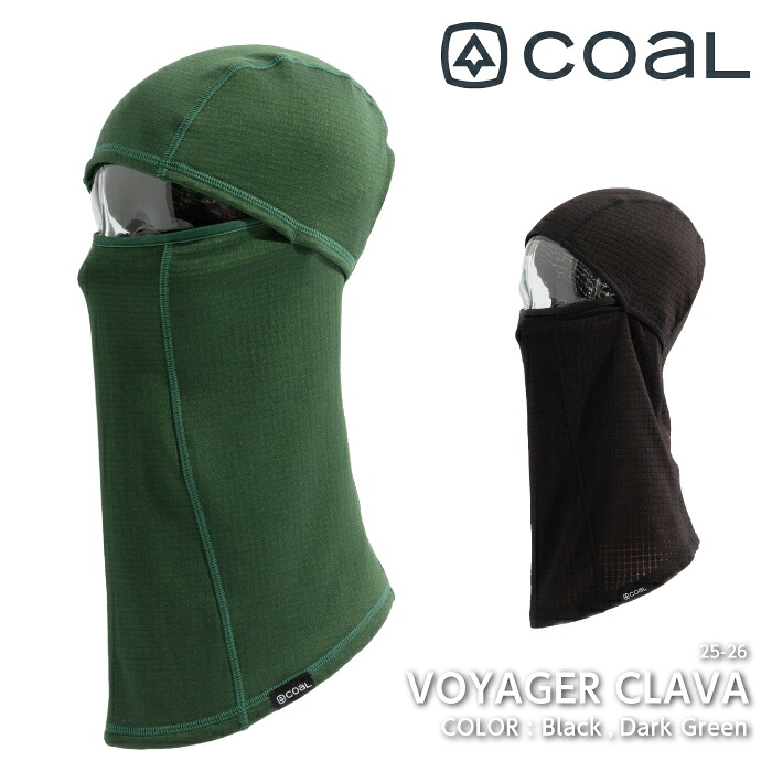 2025-26 COAL VOYAGER CLAVA Black / Dark Green コール ボイジャー クラバ スノーボード スキー バラクラバ メンズ レディース 25-26 日本正規品