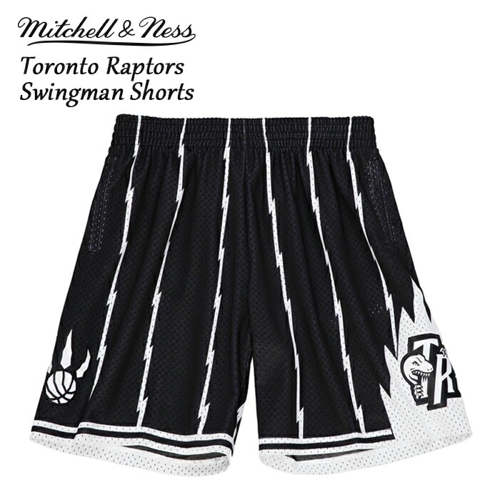 ミッチェルアンドネス トロント ラプターズ ホワイトロゴ スウィングマンショーツ ハーフパンツ バスパン Mitchell & Ness NBA Toronto Raptors 1998 WHITE LOGO SWINGMANSHORTS PFSW1072-TRA98PPPBLCK