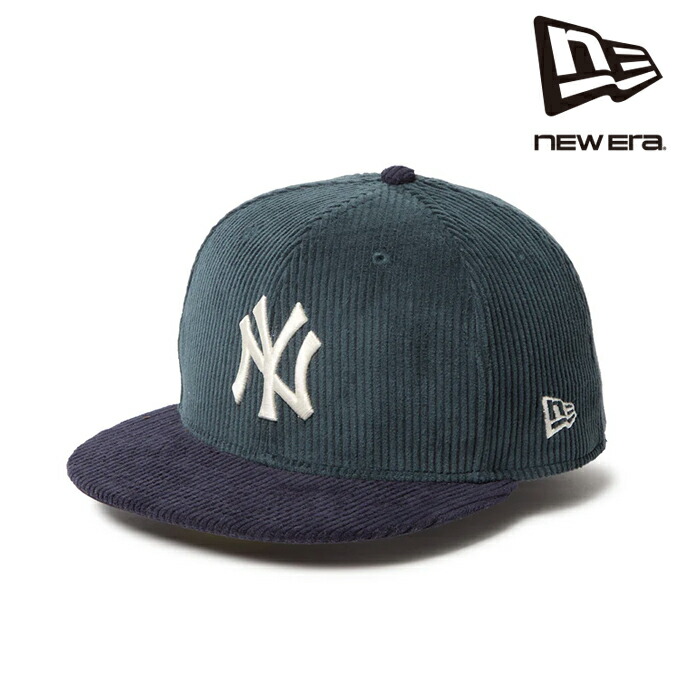 日本正規品 ニューエラ NEW ERA 59FIFTY Corduroy コーデュロイ ニューヨーク・ヤンキース ブルーグリーン ネイビーバイザー 14668154 キャップ 帽子
